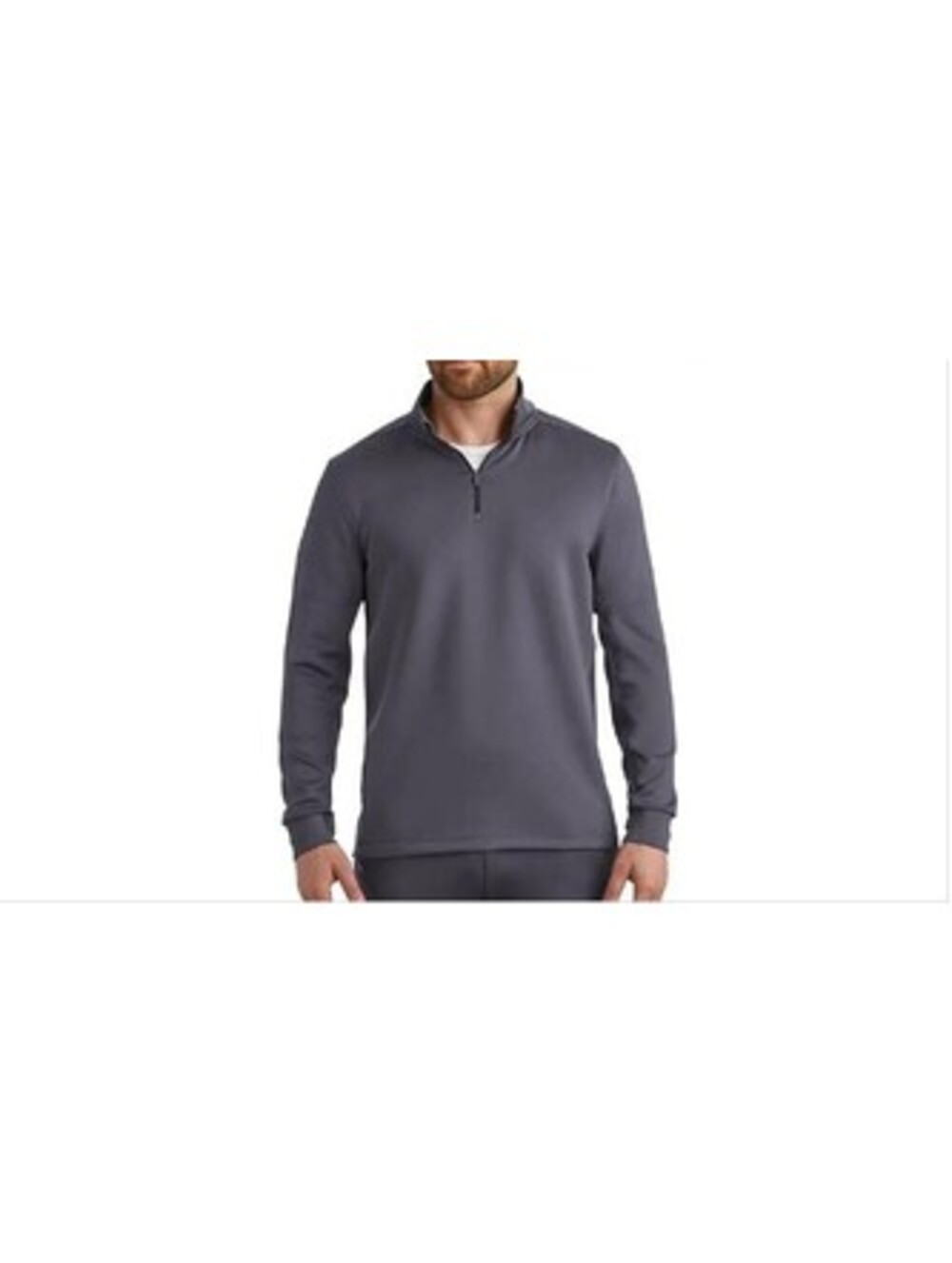 Member's Mark Mens Tech Knit Quarter Zip (Charcoal Sky, XL)